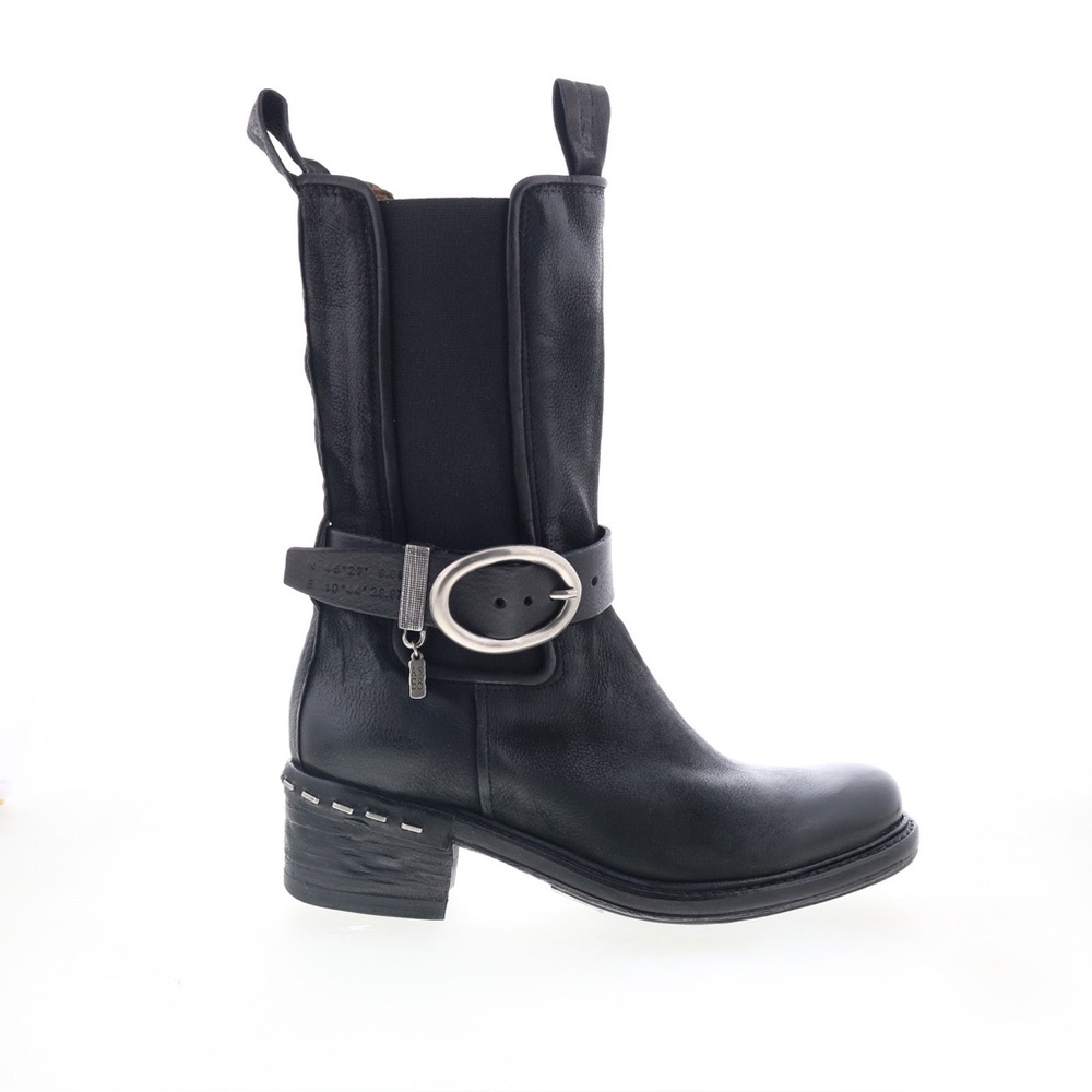 A.S. 98 Nayden A63201-201-6002 Womens Black Leather Casual Dress Boots